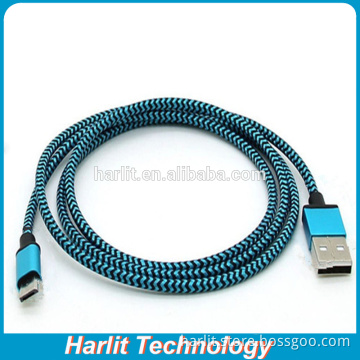 Premium Nylon Braided USB Data Sync & Charger Cable Textile Cord for Android Smart Phone Support Quick Charging